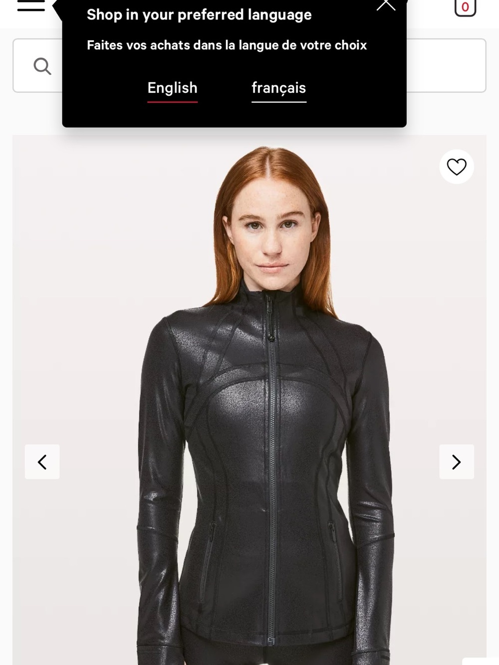 lululemon athletica Women's Black Fitted Zip-Front Jacket